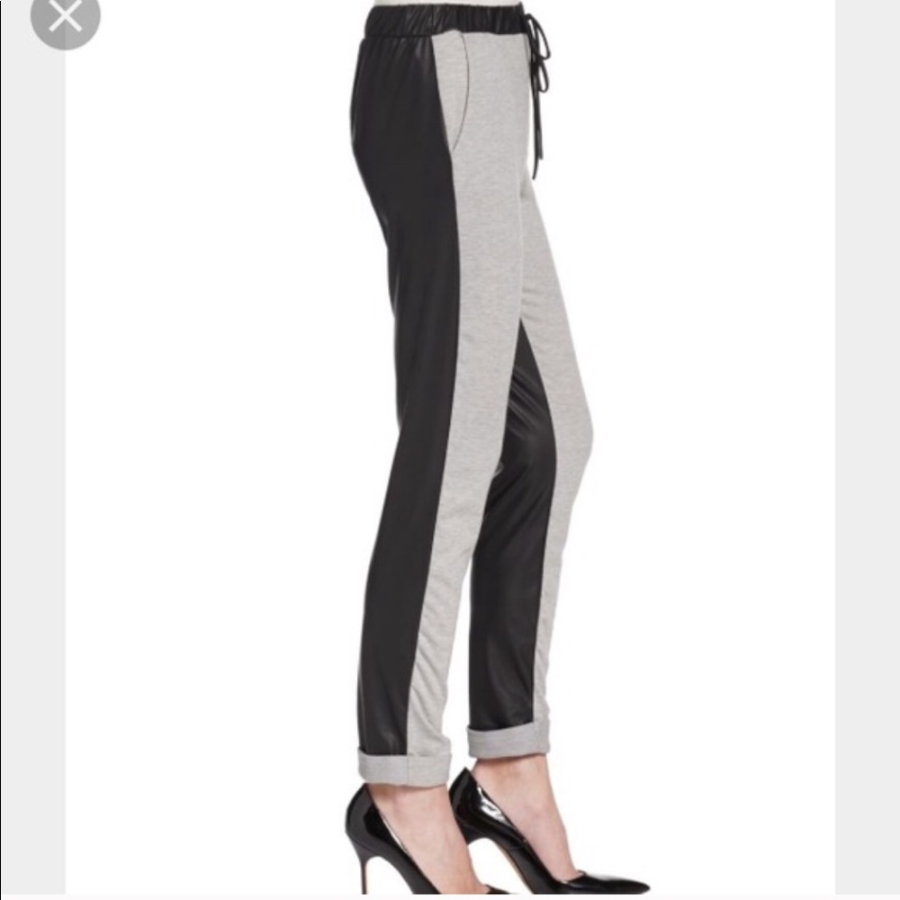 Vigoss - grey & leather joggers